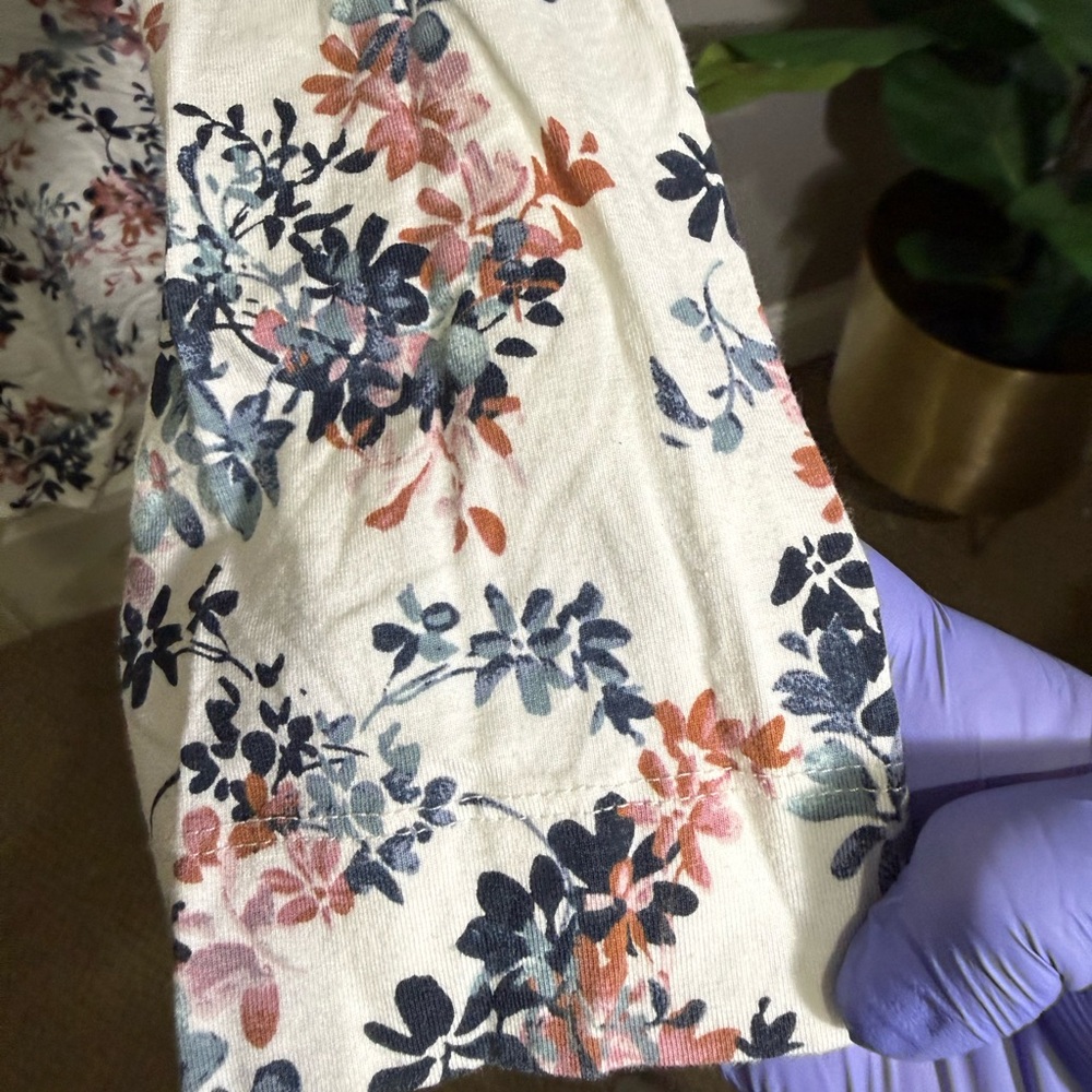J. Jill Floral Blouse - White, Pink, and Blue - Picture 3 of 5